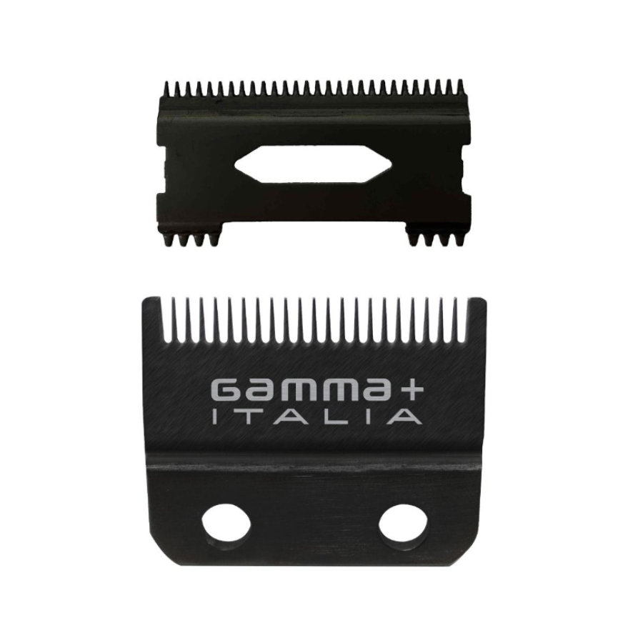 Gamma+ Double Black Diamond Carbon DLC Fixed Replacement Fade Blade w/ Shallow Tooth Cutter | GP534B