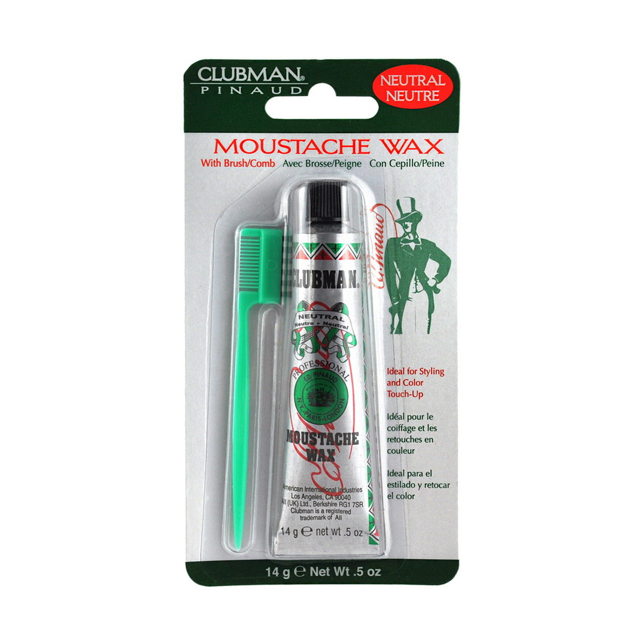 Clubman Moustache Wax Neutral 0.5 oz.