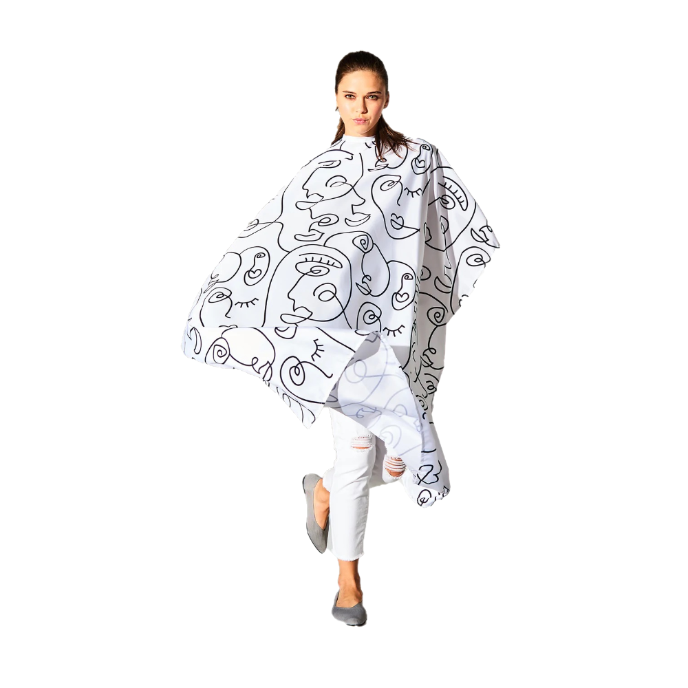Betty Dain Styling Cape All The Faces White 945-WHT