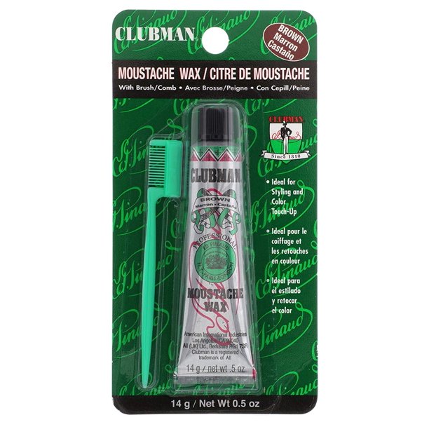 Clubman Moustache Wax Brown